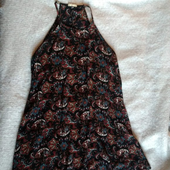 Paisley Print Crepe Trapeze Shift Dress - Pinc - Picture 1 of 3